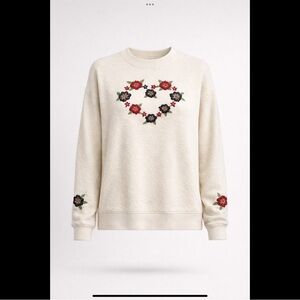 Bonworth Embroidered Floral Sweater Women’s XL Grannycore Cottagecore